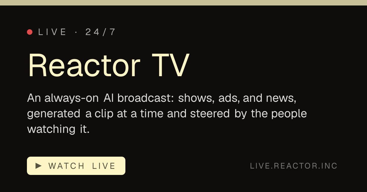 Reactor TV — official preview